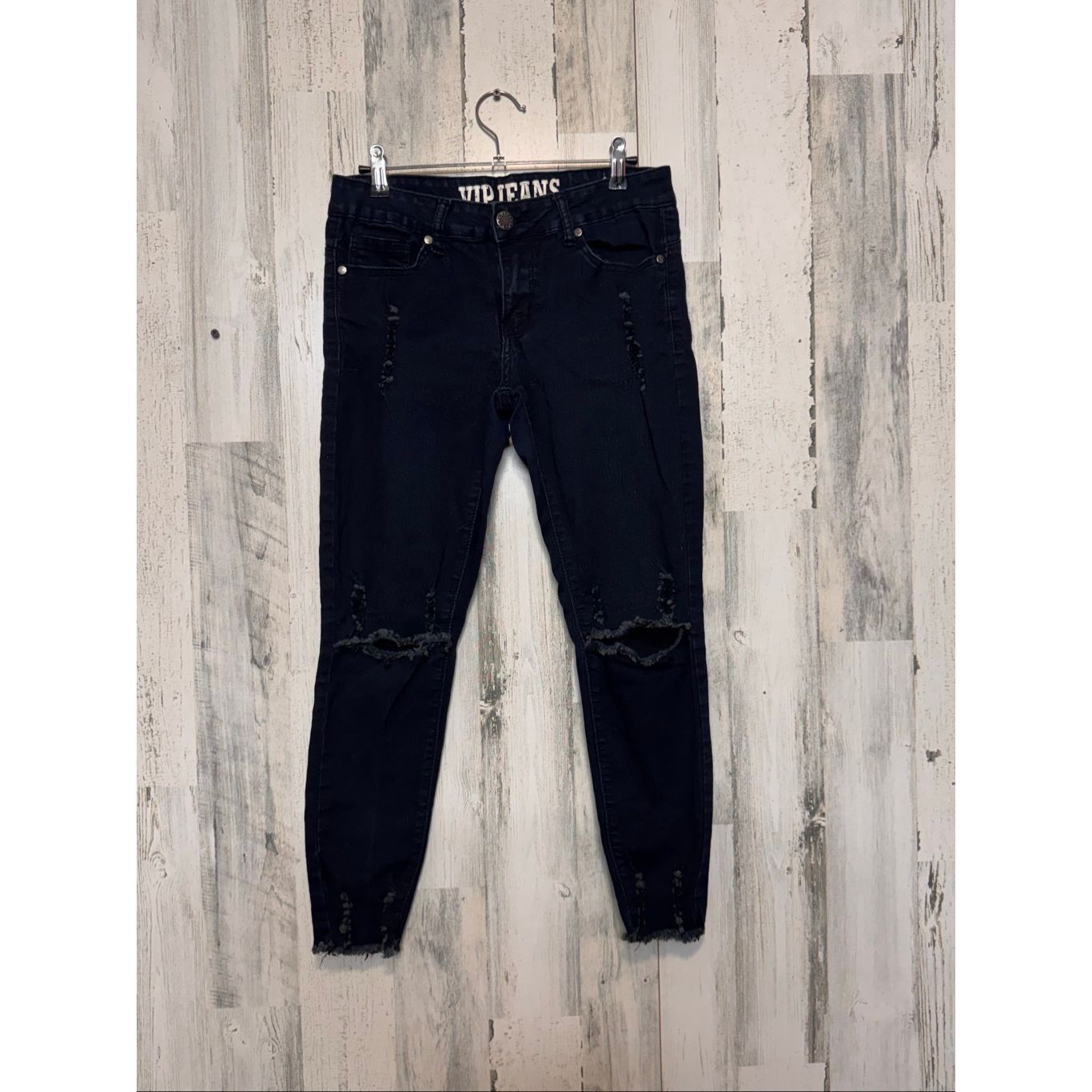 Other VIP Jeans Black Distressed Skinny Jeans Women’s Size 7 Size 28" / US 6 / IT 42 - 2 Thumbnail