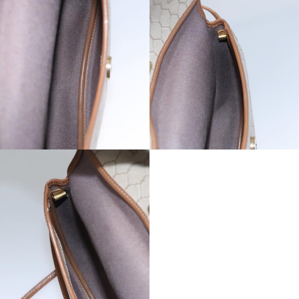 Dior DIOR Honeycomb Canvas Shoulder Bag Pvc Beige Gold Size ONE SIZE - 12 Thumbnail
