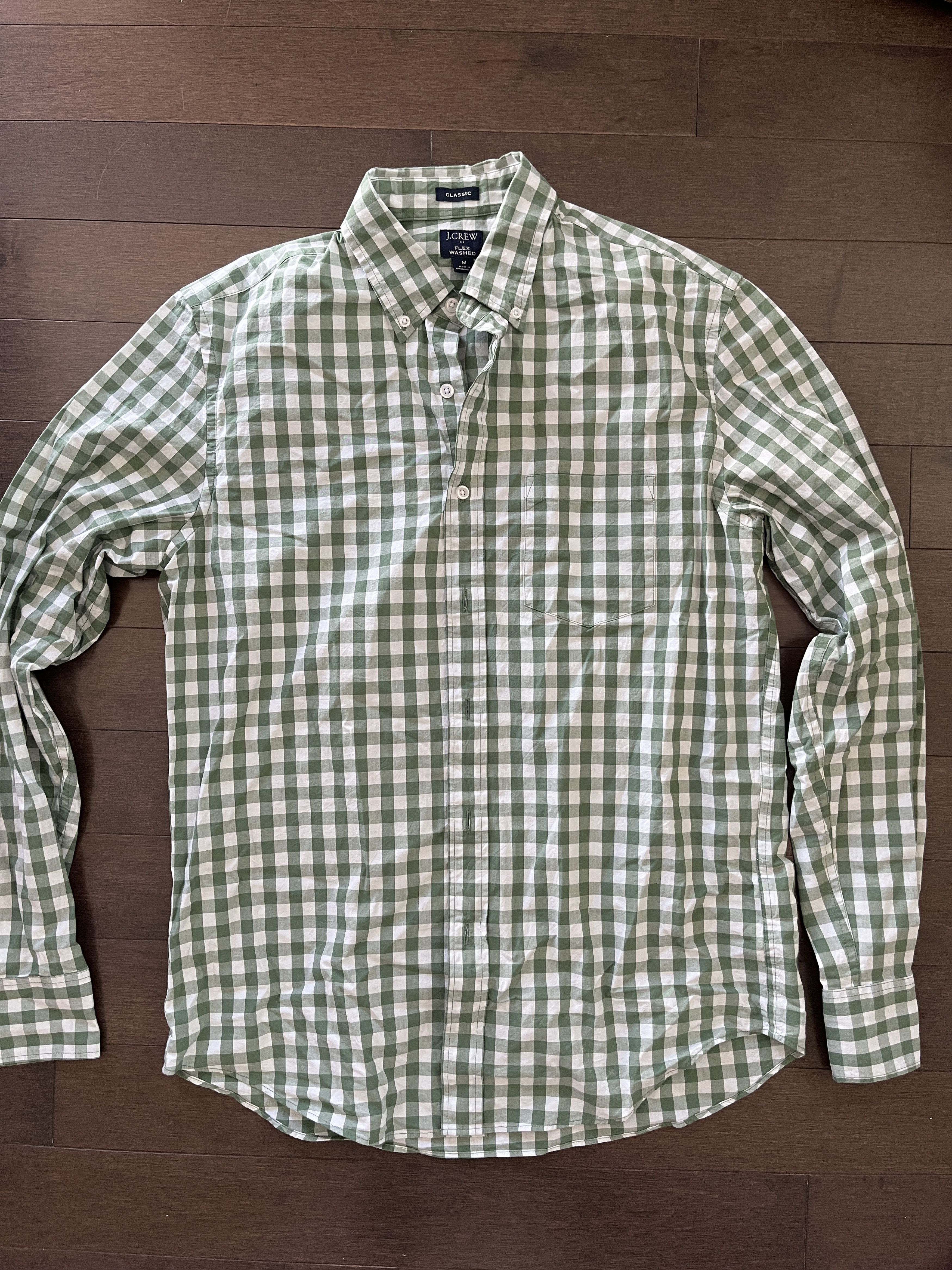 J.Crew Flex Washed Classic Checker Shirt Size US M / EU 48-50 / 2 - 2 Thumbnail