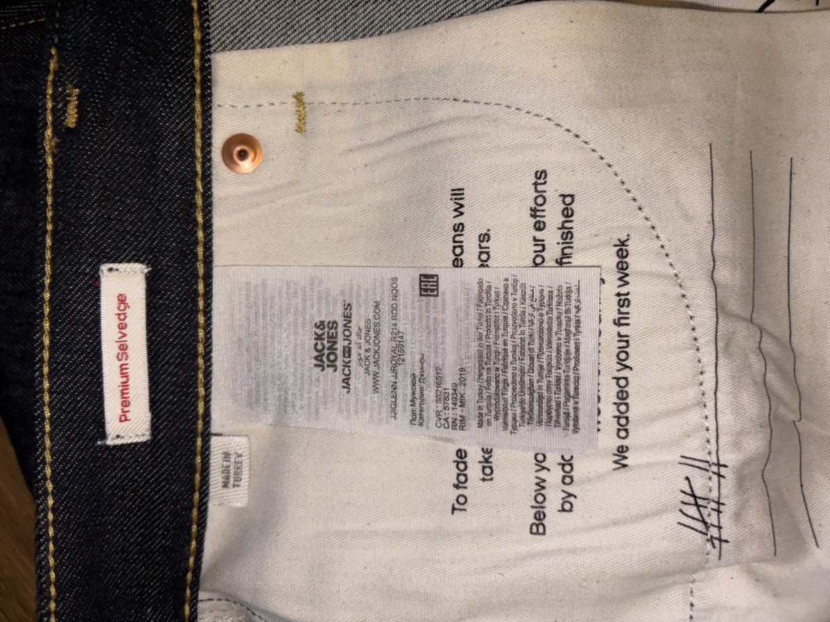 Jack & Jones Jack & Jones R.D.D Selvedge Denim Jeans Raw Indigo Size US 32 / EU 48 - 6 Thumbnail