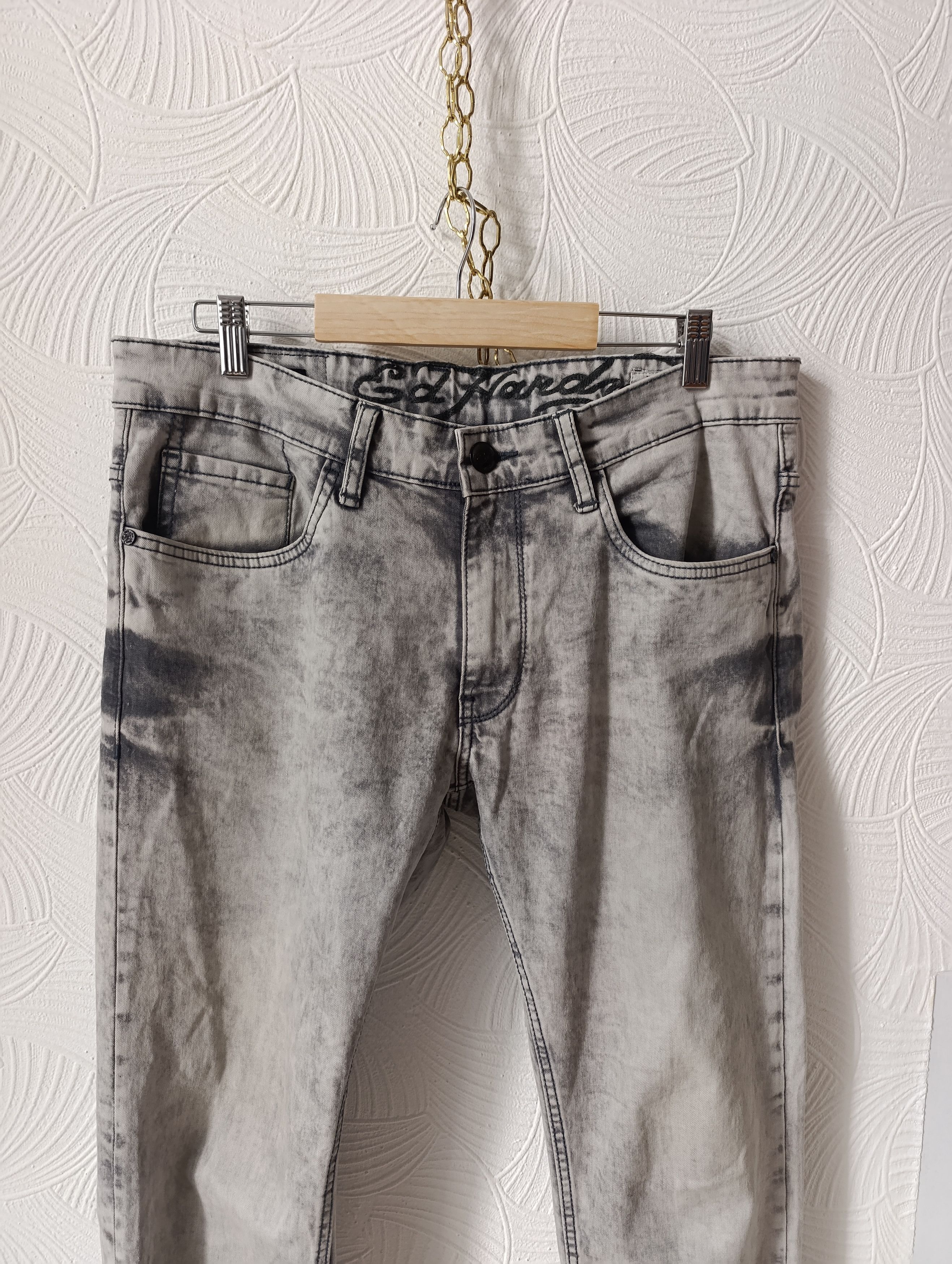 Ed Hardy ED HARDY STRETCH SKULLER SKINNY COTTON DENIM JEANS PANTS Size US 34 / EU 50 - 11 Thumbnail