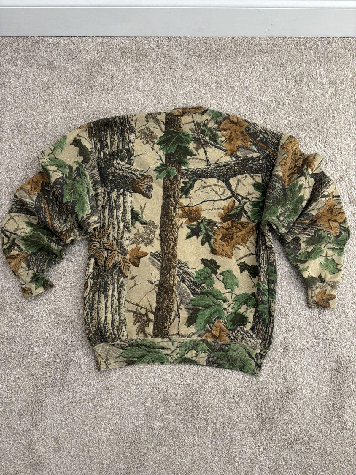 Jerzees Vintage Forest Camo Sweatshirt Size US M / EU 48-50 / 2 - 3 Thumbnail