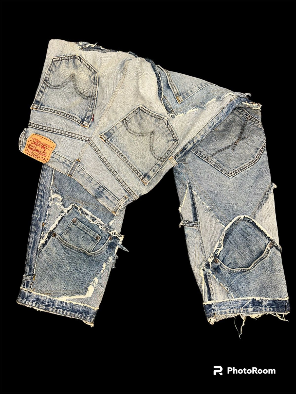 Levi's × Levi's Vintage Clothing Patchwork Upcycled Levi’s Denim Jeans Size 24" / US 00 / IT 34 - 14 Thumbnail