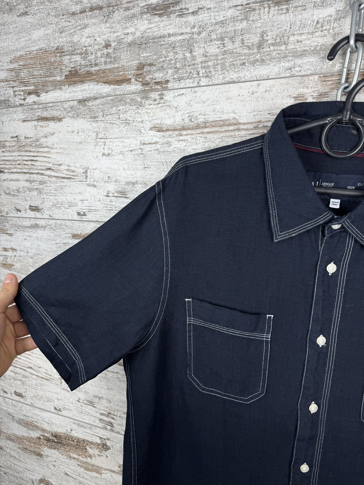 Armani Mens Vintage Armani Jeans linen shirts button up AJ lino Size US M / EU 48-50 / 2 - 4 Thumbnail