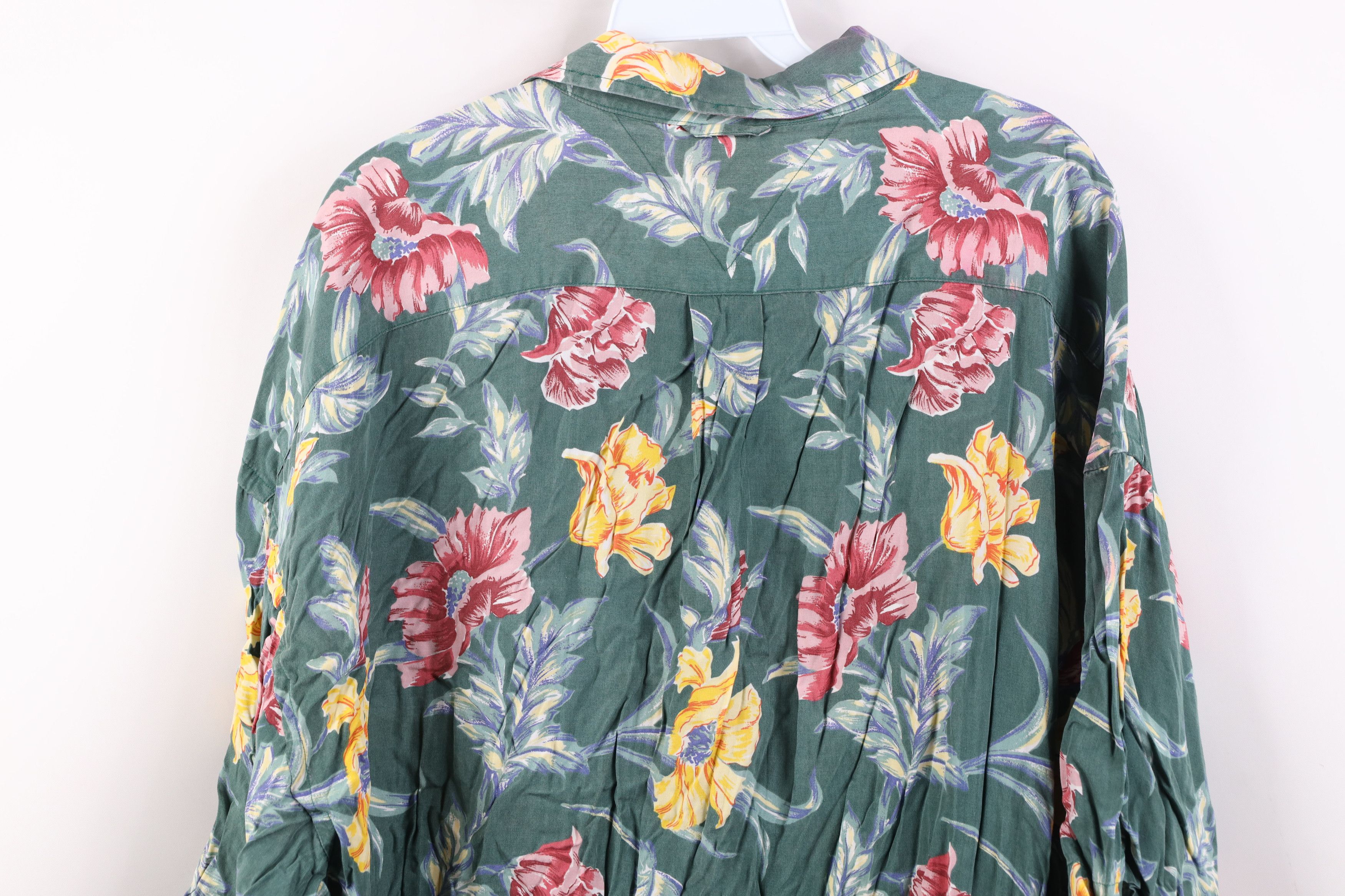Tommy Hilfiger Vintage 90s Tommy Hilfiger Gabardine Flower Button Shirt Size US L / EU 52-54 / 3 - 10 Thumbnail