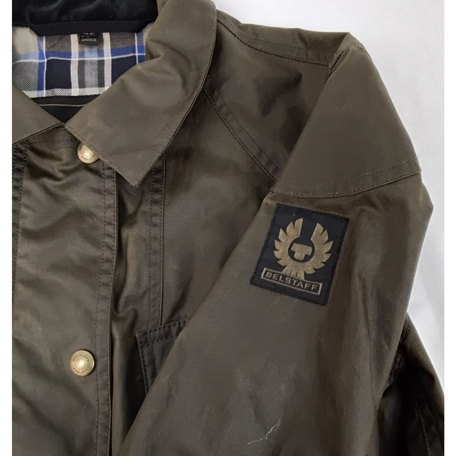 Belstaff Belstaff Waxed Tin Cloth Jacket Men's 42 Brown narrow waist Size US S / EU 44-46 / 1 - 9 Thumbnail