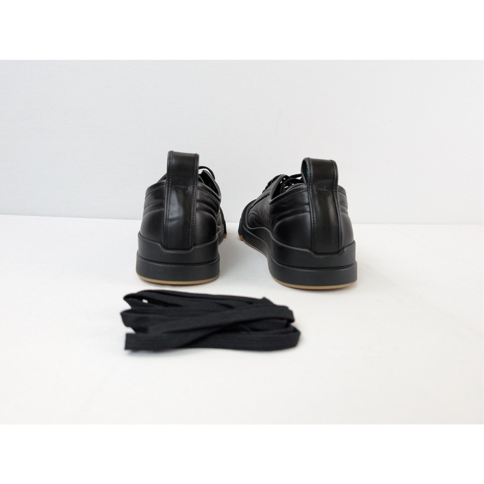 Bottega Veneta o1rshd1 City Calfskin Vulcan Sneakers in Black Size US 12 / EU 45 - 10 Thumbnail