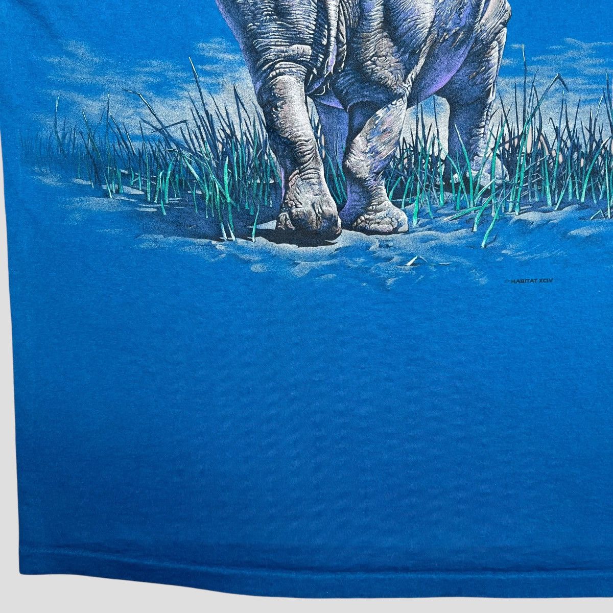 Habitat × Vintage Vintage 1990s Rhino Habitat Double Sided Nature Graphic Tee Size US XXL / EU 58 / 5 - 11 Thumbnail