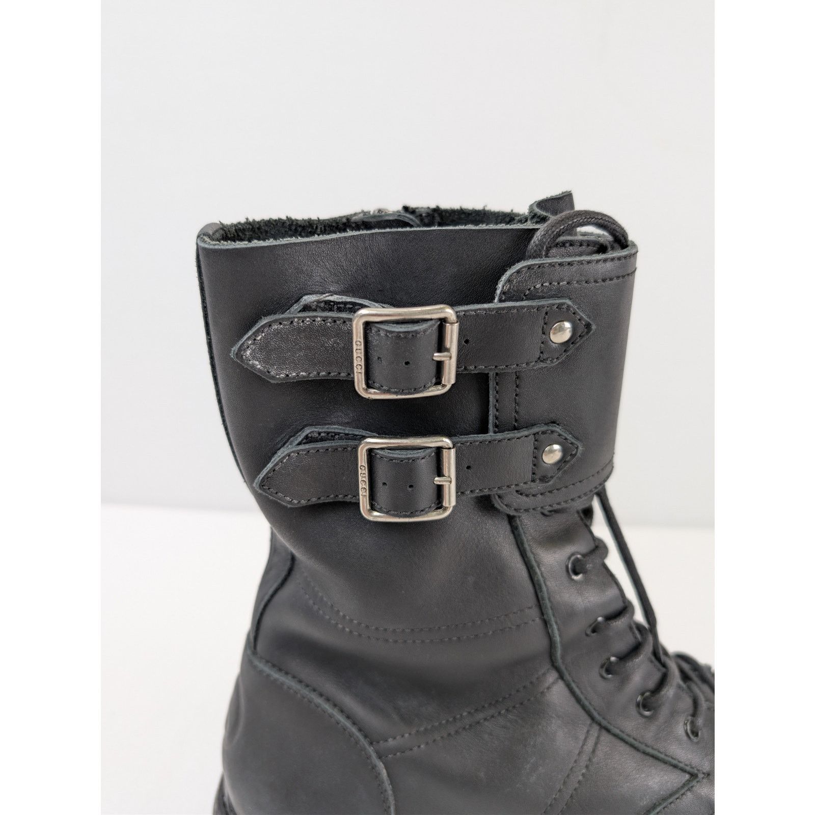 Gucci o1rshd1 Watch Calf Boots in Black Size US 12.5 / EU 45-46 - 13 Thumbnail