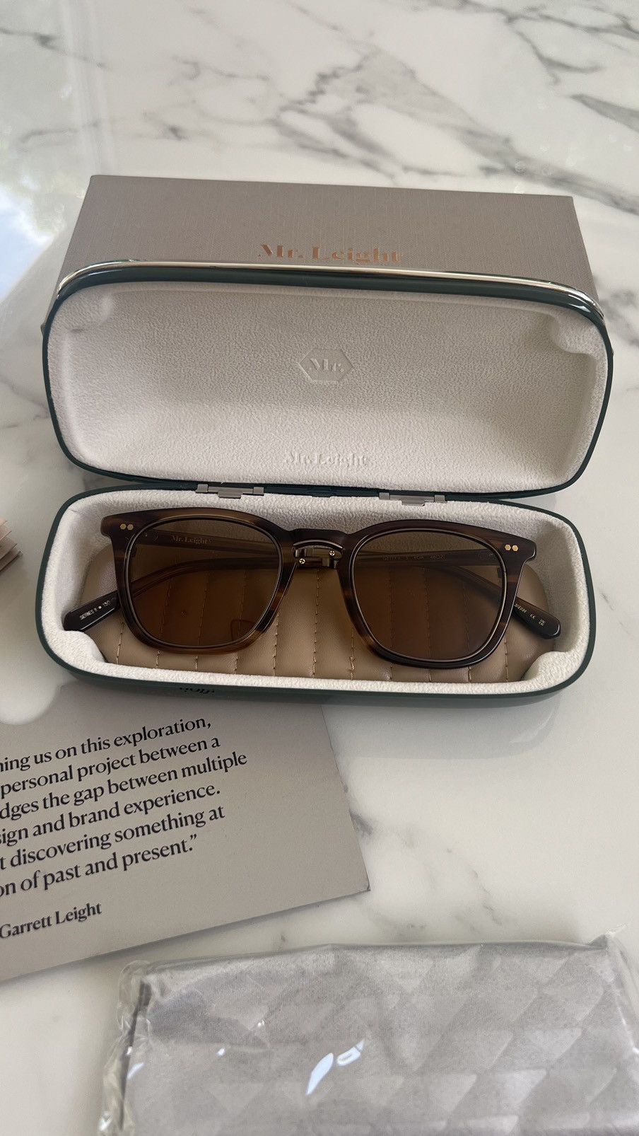Garrett Leight Mr. Garrett Leight Getty II Brown Tortiese Sunglasses ML2002 Size ONE SIZE - 1 Thumbnail