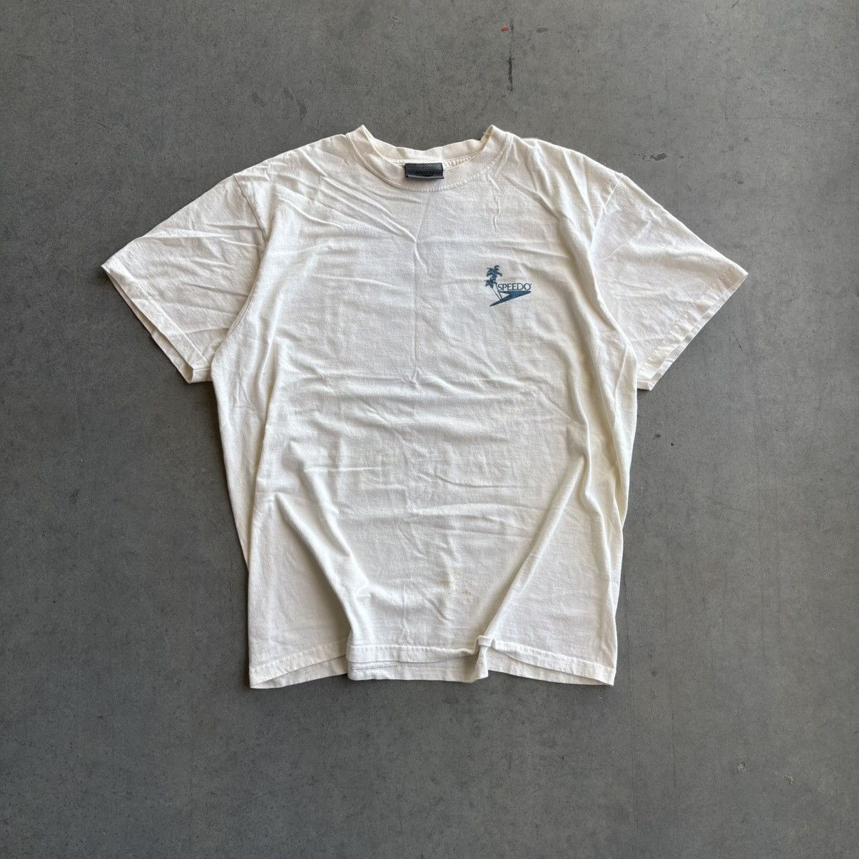 Billabong × Quiksilver × Speedo Vintage 2003 Speedo Y2K Surf Tee Cream Billabong Style XL Size US XL / EU 56 / 4 - 5 Thumbnail