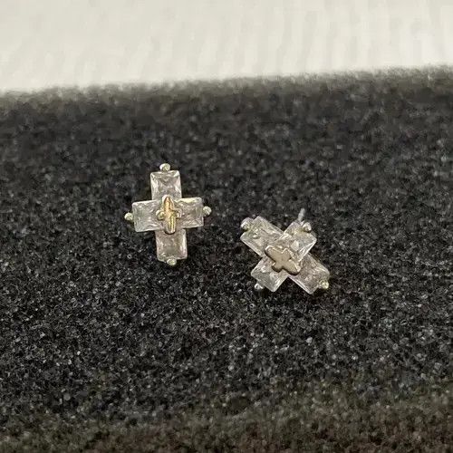 Japanese Brand Cross Stud Earrings for Men Women,Cross Earrings Size ONE SIZE - 3 Thumbnail