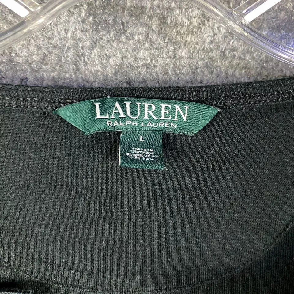 Lauren Ralph Lauren Lauren Ralph Lauren Top Women's Large Black Long Sleeve Size L / US 10 / IT 46 - 4 Thumbnail