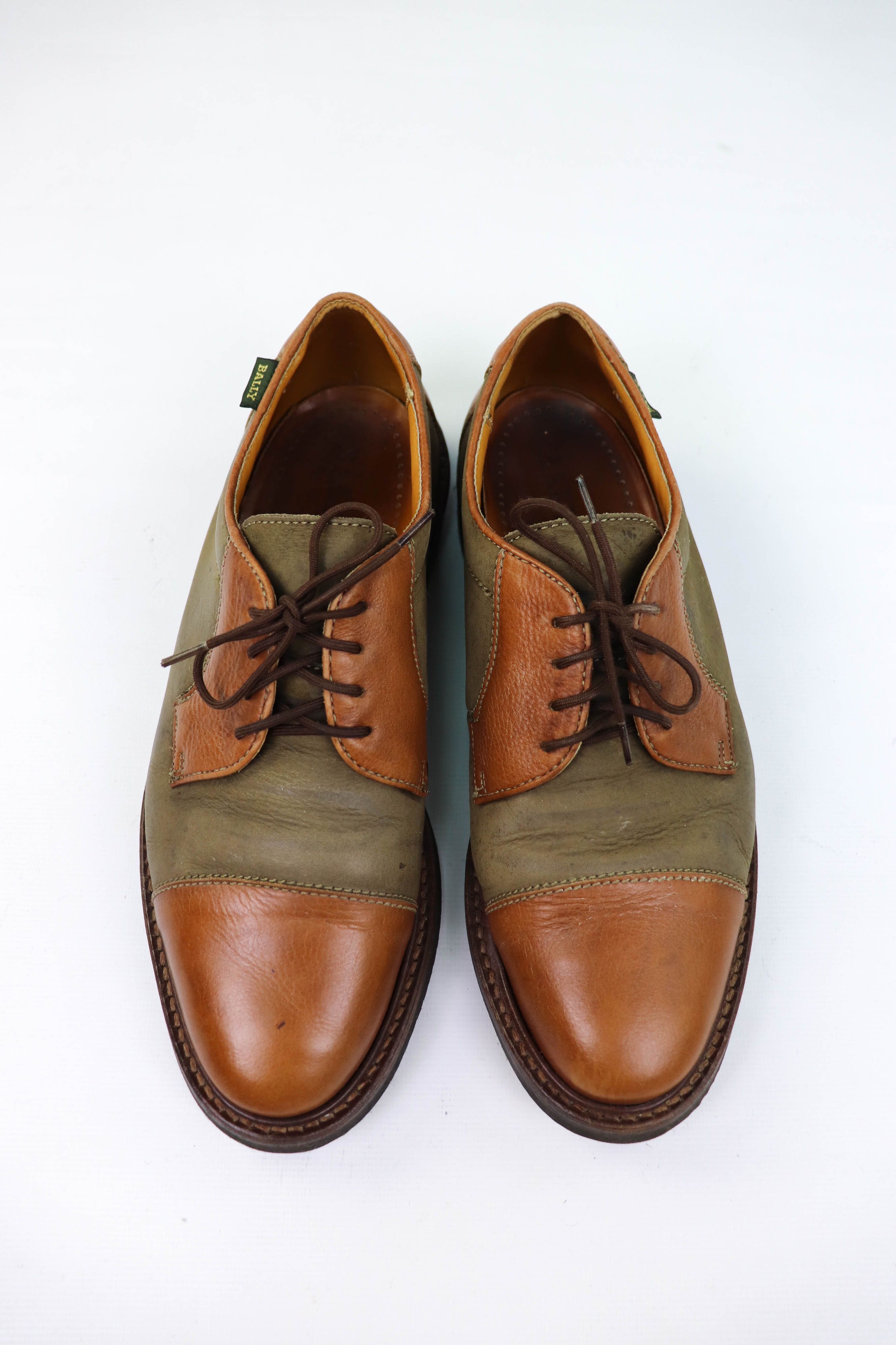 Bally BALLY Vintage Combined Nubuck/Leather Cap Toe Oxford Shoes Size US 9 / EU 42 - 6 Thumbnail