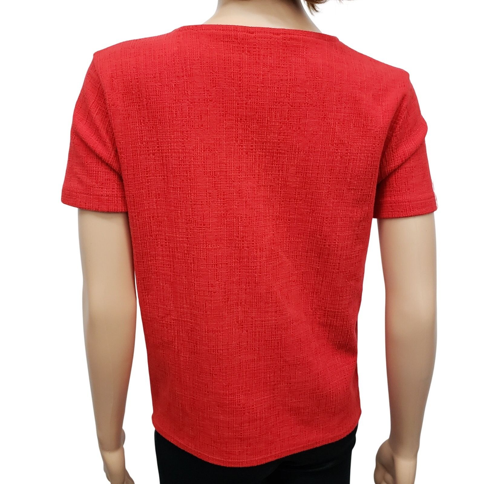 J.Crew J. Crew Tie front Textured V-neck Tee Top S Short Sleeve Size S / US 4 / IT 40 - 10 Thumbnail