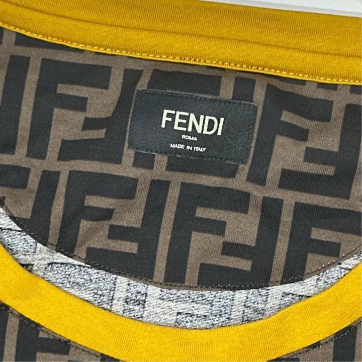 Fendi Fendi Colorful Logo Pattern Short Sleeve T-Shirt -2507 Size US L / EU 52-54 / 3 - 4 Thumbnail