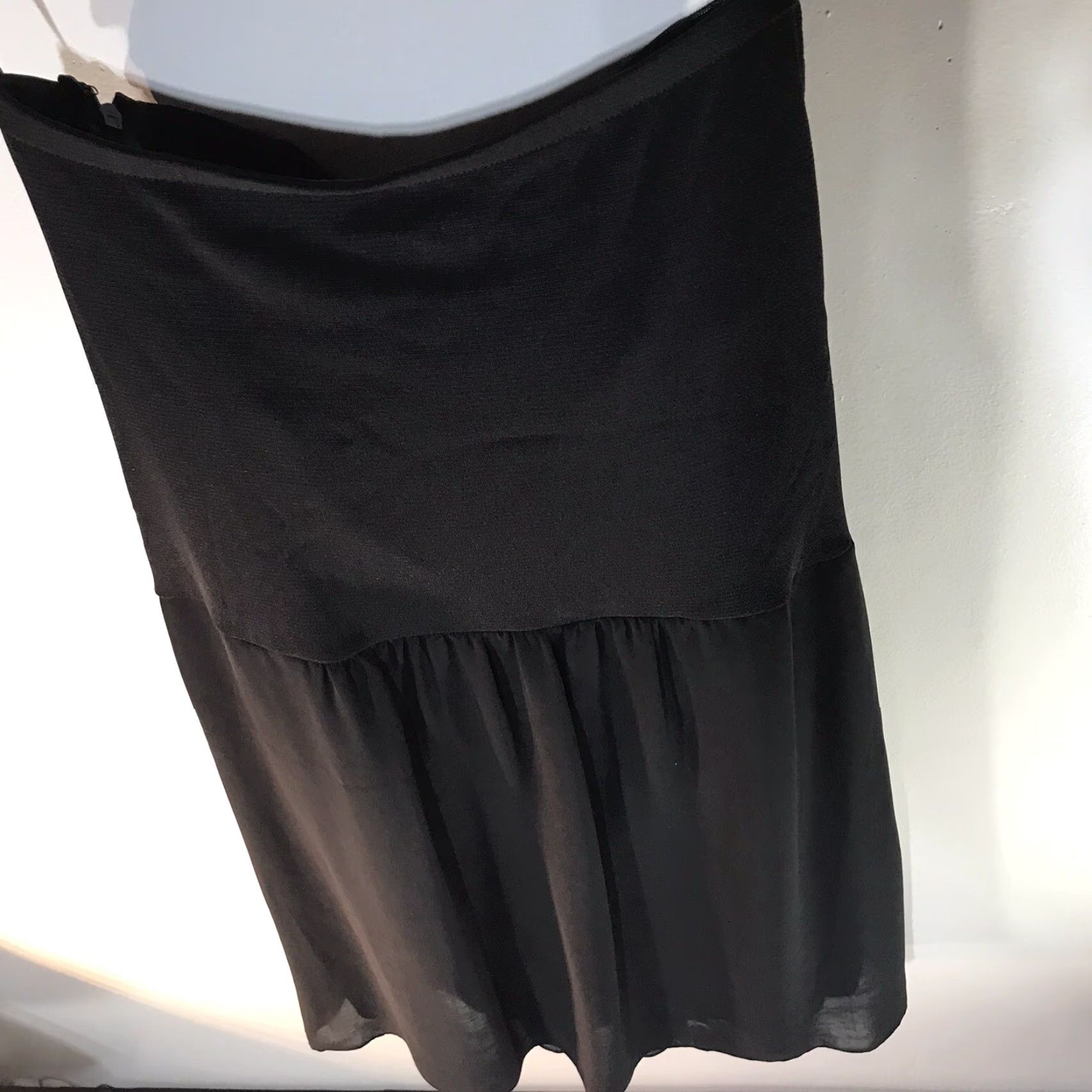 Vintage Sangria Black Strapless Ruffles Beading Sheer Formal Dress Womens Size 10P Size L / US 10 / IT 46 - 6 Thumbnail