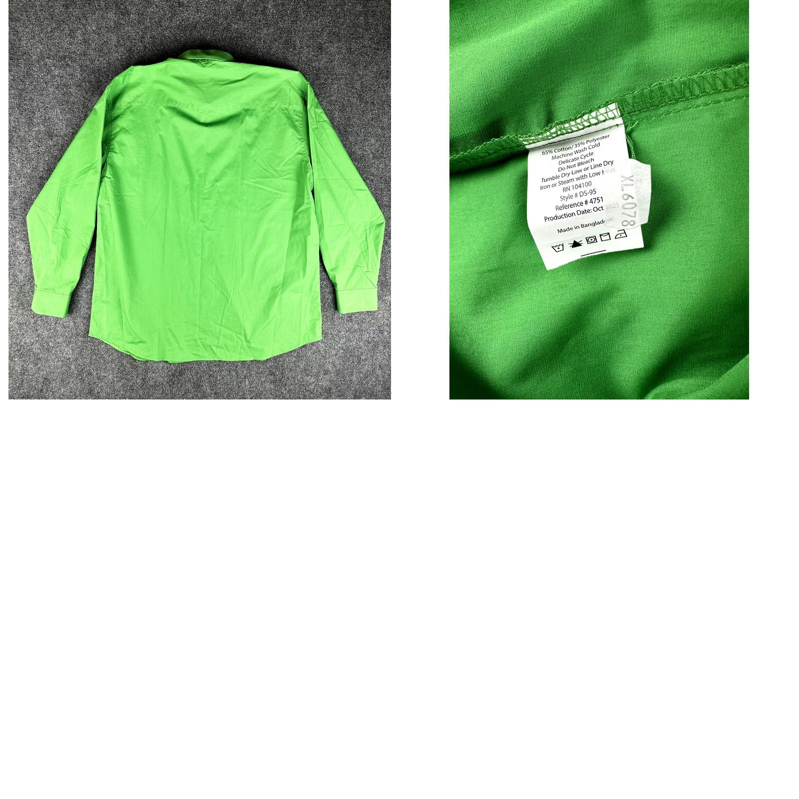 Vintage Gioberti Shirt Mens XL Button Up Classic Fit Green Cotton Blend Pocket NEW Size US XL / EU 56 / 4 - 8 Thumbnail