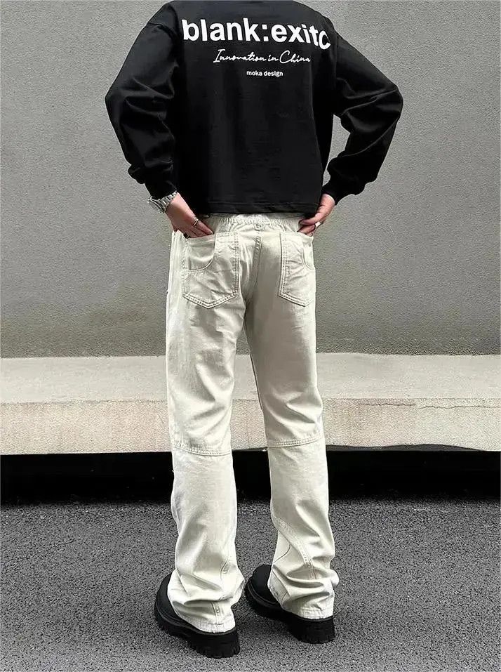 Japanese Brand Straight leg multi pocket flared jeans Size US 32 / EU 48 - 6 Thumbnail