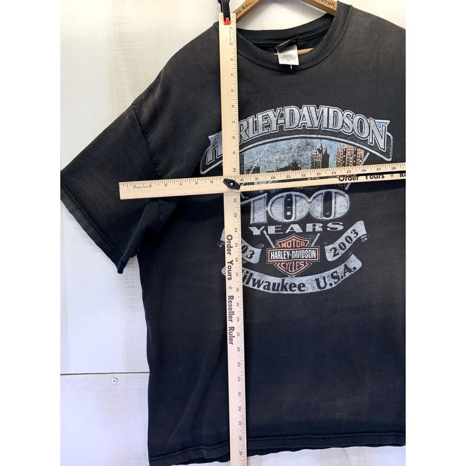 Harley Davidson VINTAGE Harley-Davidson Milwaukee 100th Anniversary T Shirt Mens XL Black Short Sleeve Crew Neck Logo 100th Anniversary Size US XL / EU 56 / 4 - 4 Thumbnail