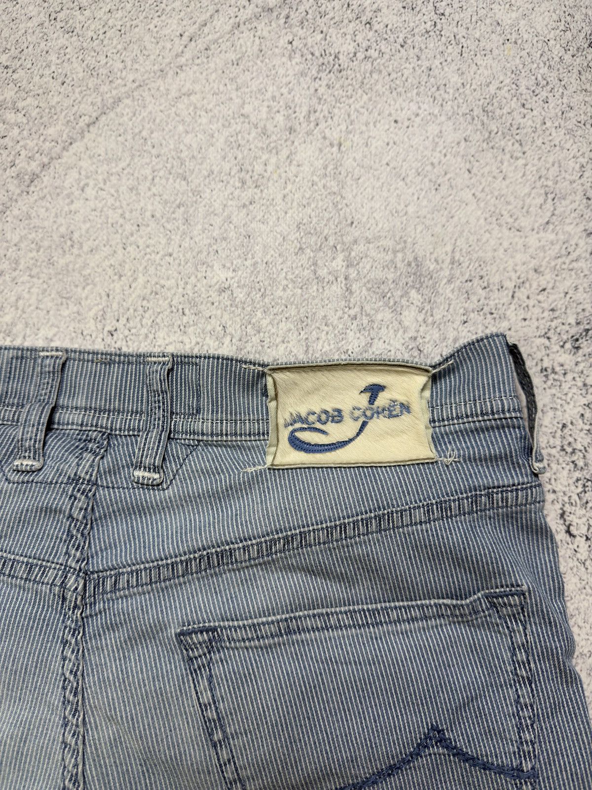 Jacob Cohen Jacob Cohën PW633 Pinstripe Shorts Handmade Premium Denim Size US 33 - 5 Thumbnail