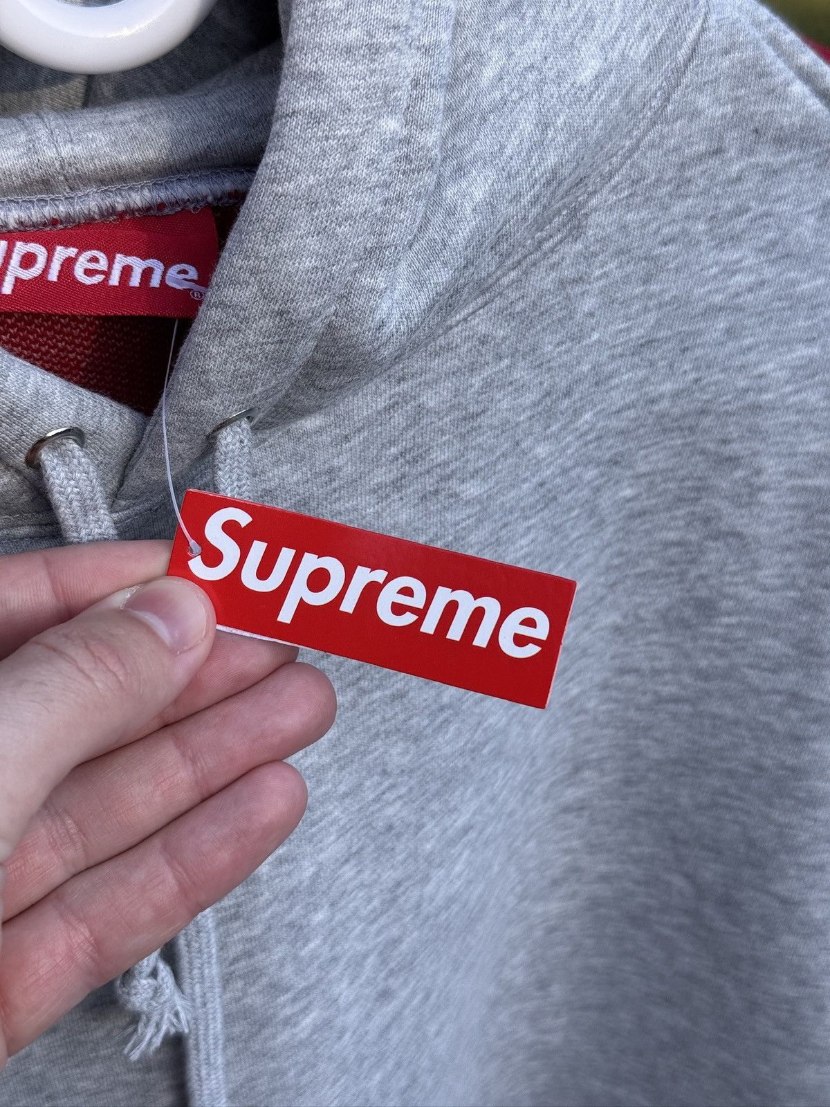 Supreme Supreme Big Logo Jacquard Hooded Sweatshirt Grey Red size S Size US S / EU 44-46 / 1 - 6 Thumbnail
