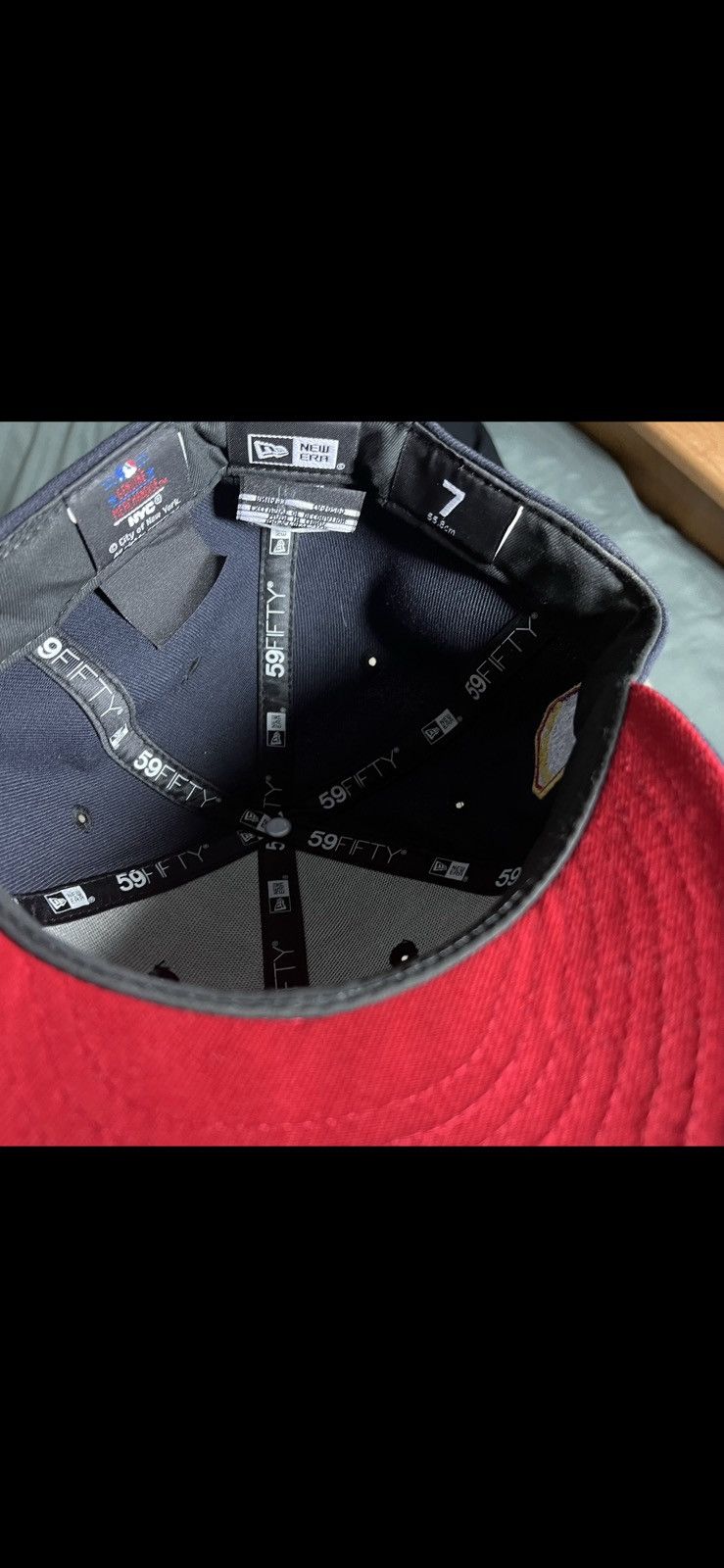 MLB × New Era × New York Yankees Sz 7 New York Yankees Red UV NYC Fire Department Patch Size ONE SIZE - 5 Thumbnail