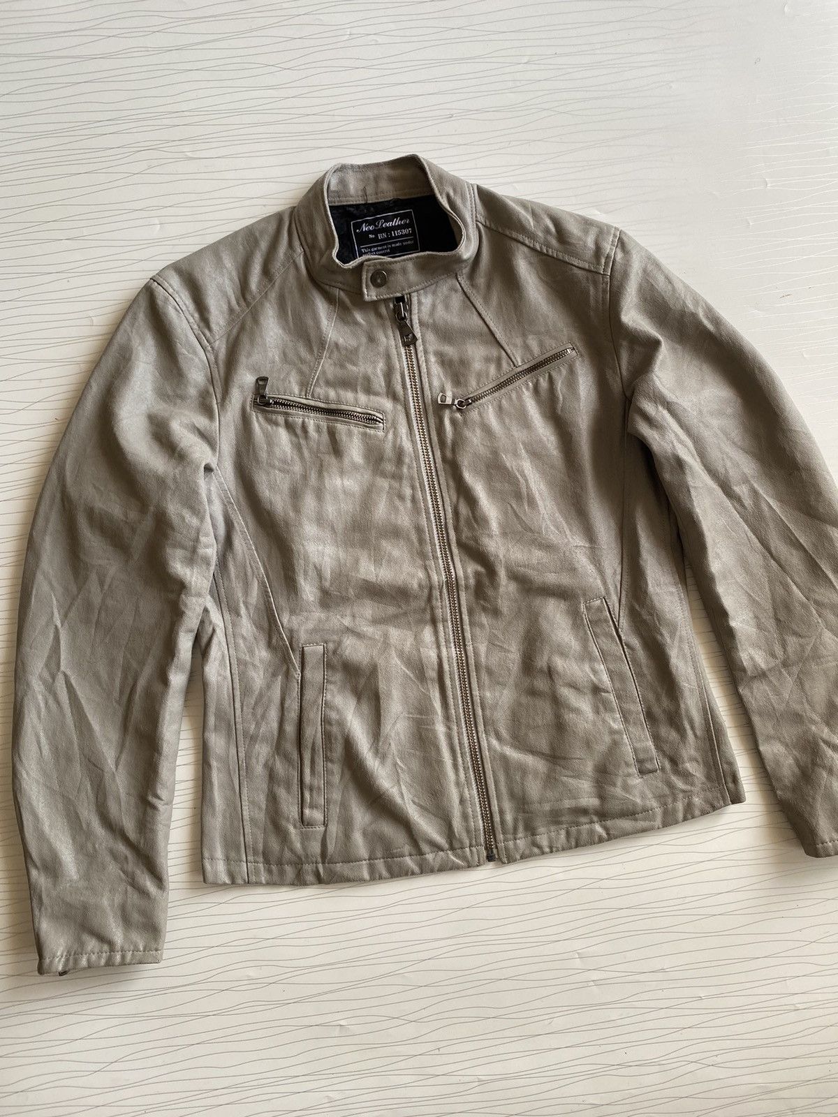 14th Addiction × Japanese Brand × Uniqlo Vintage Neo Leather Motorcyle Jacket Size US M / EU 48-50 / 2 - 8 Thumbnail