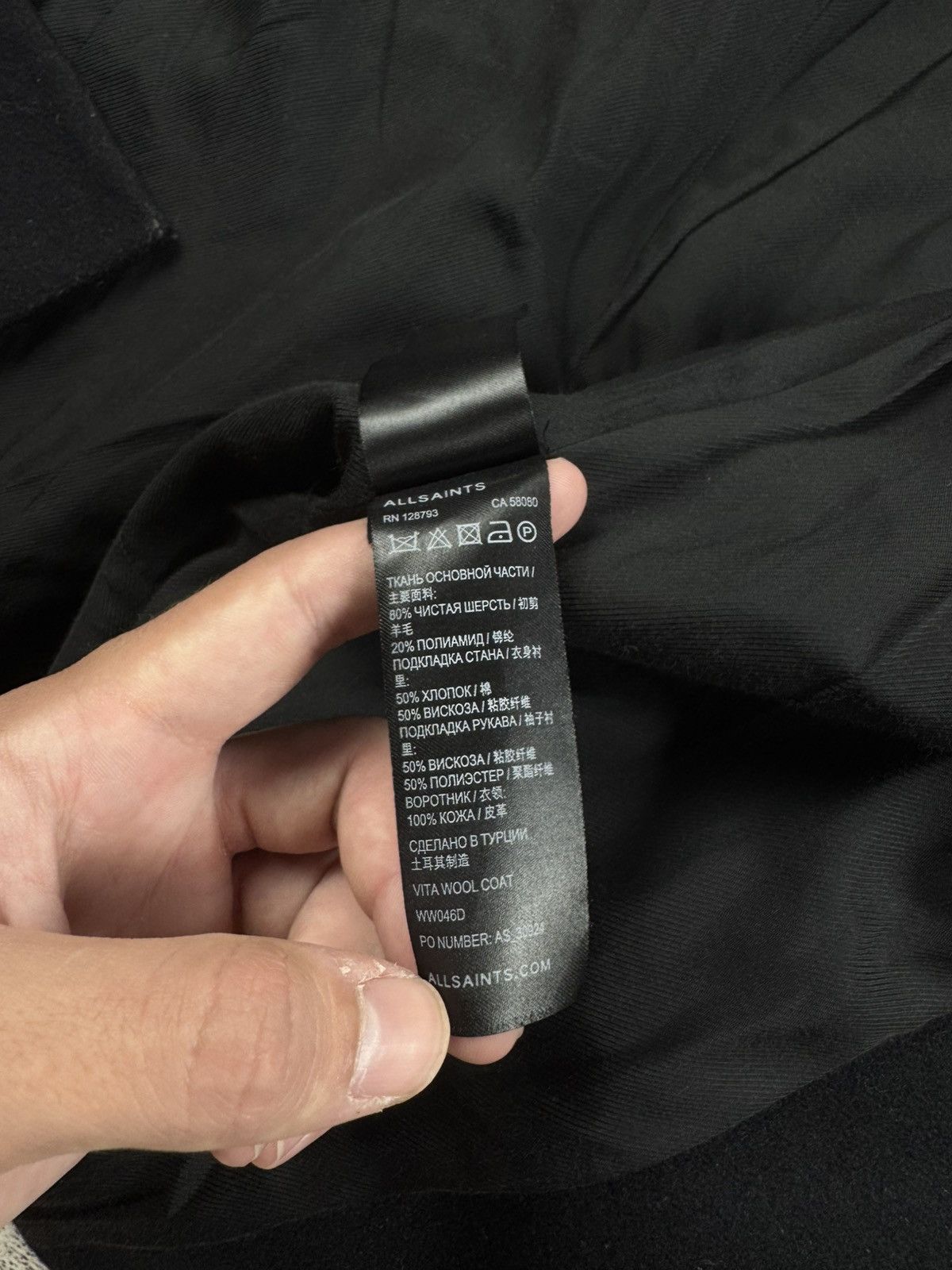Allsaints ALLSAINTS Vita Black US 2 Wool Button Trench Long Trench Coat Jacket Blazer Size XS / US 0-2 / IT 36-38 - 11 Thumbnail