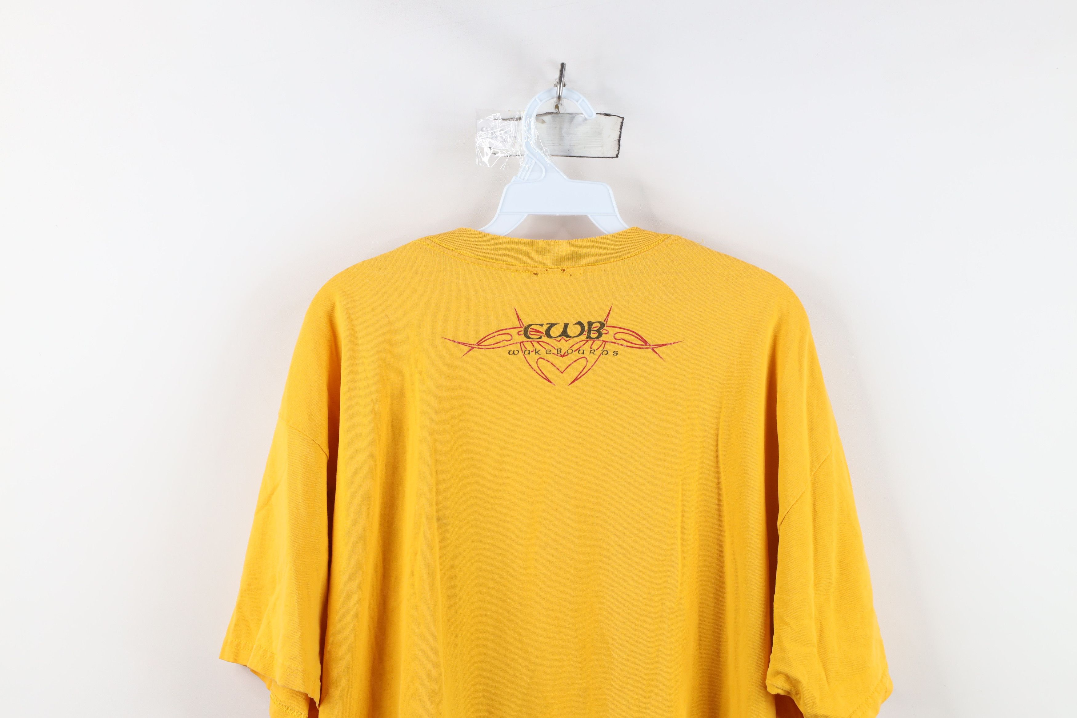 Vintage Vintage Get Lucky CWB Wakeboards Tribal T-Shirt Yellow Size US XXL / EU 58 / 5 - 13 Thumbnail
