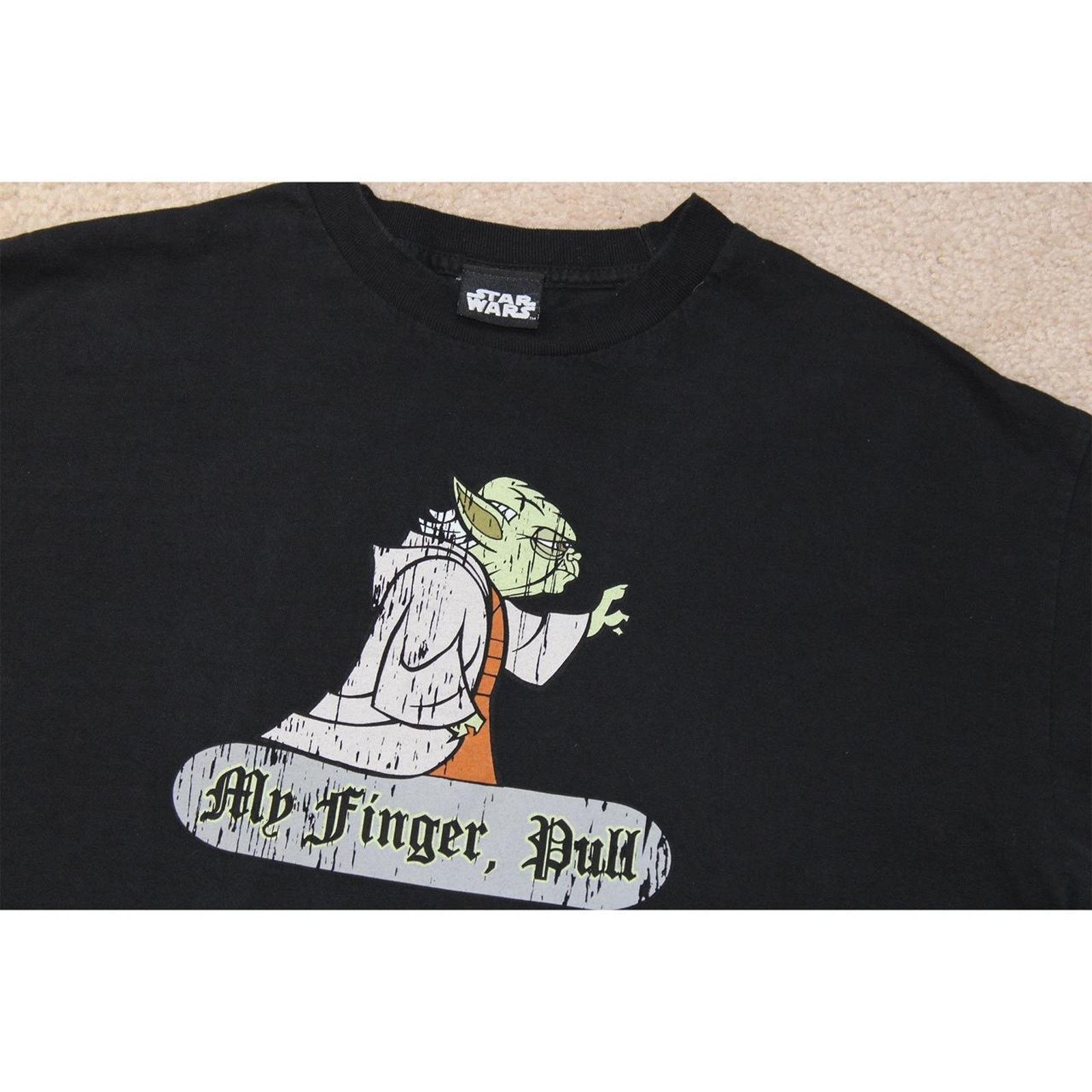Star Wars Black Vintage Y2K Star Wars Yoda Graphic Tee Size US XL / EU 56 / 4 - 3 Thumbnail