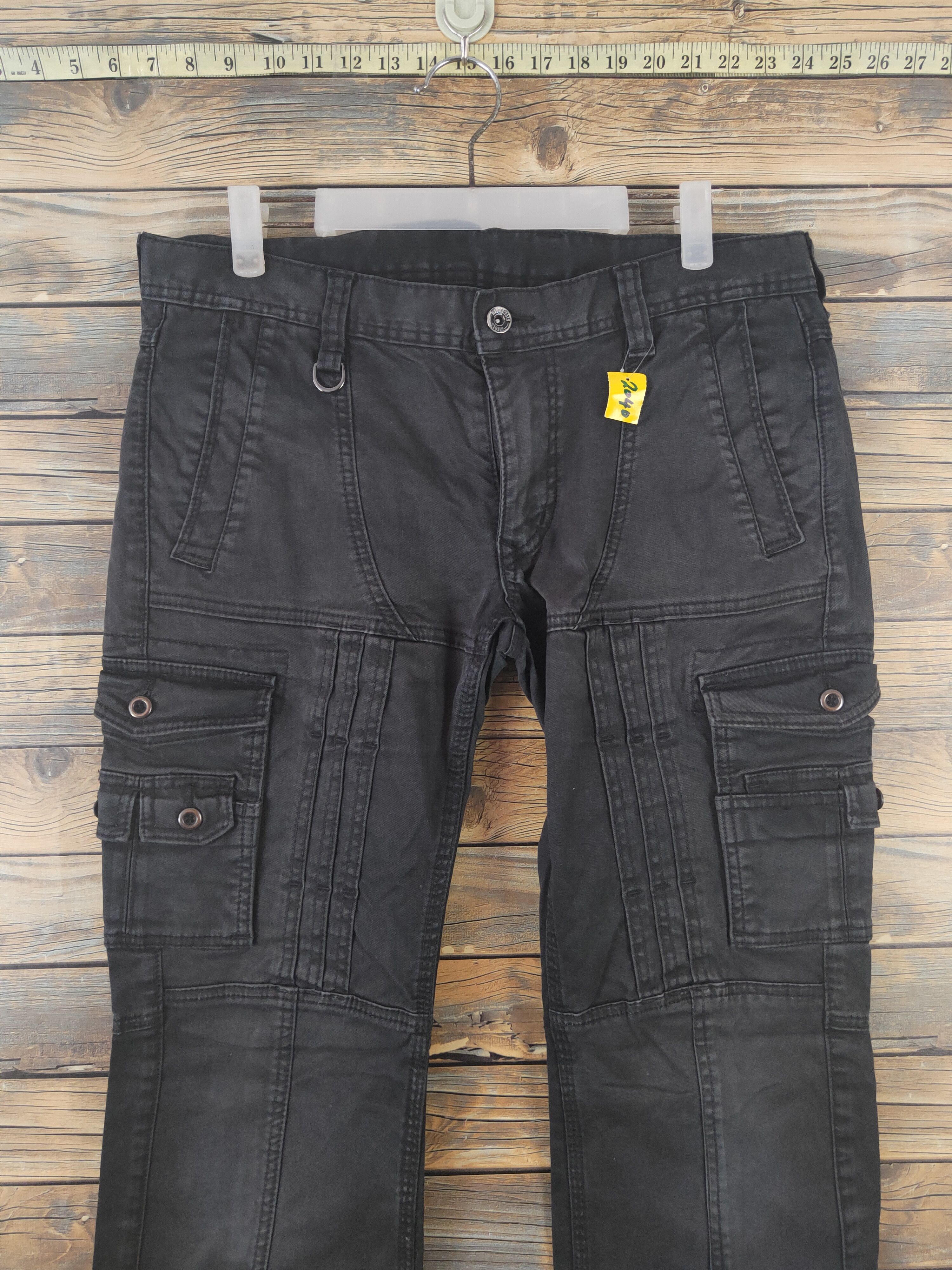 Nicole Club DL Nicole Black Multipocket Tactical Cargo Pants #2040 Size 34" / US 12 / IT 48 - 2 Thumbnail
