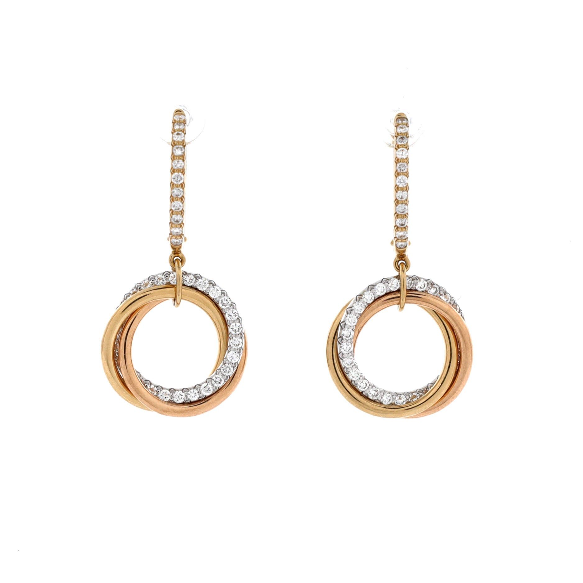 Trinity Hoop Dangle Earrings