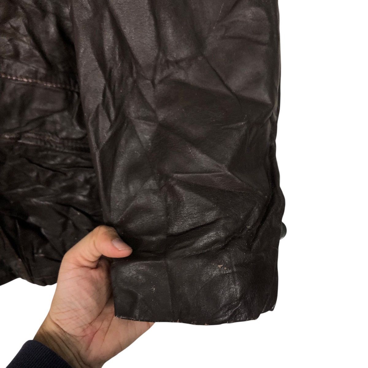 Japanese Brand 📌Vintage Bomber Leather Jacket Blanket Issey Miyake Size US M / EU 48-50 / 2 - 16 Thumbnail