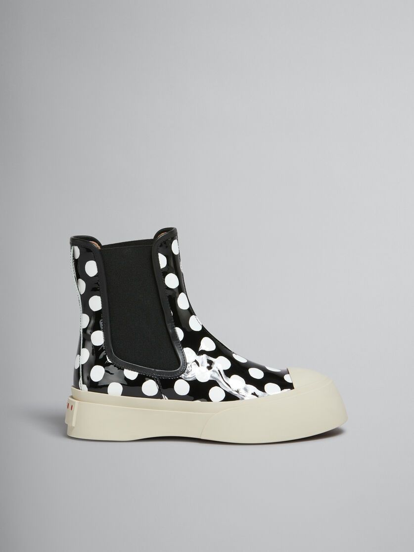 Marni o1y1025 Leather Ankle Boots in Black/White Size US 8 / IT 38 - 1 Thumbnail