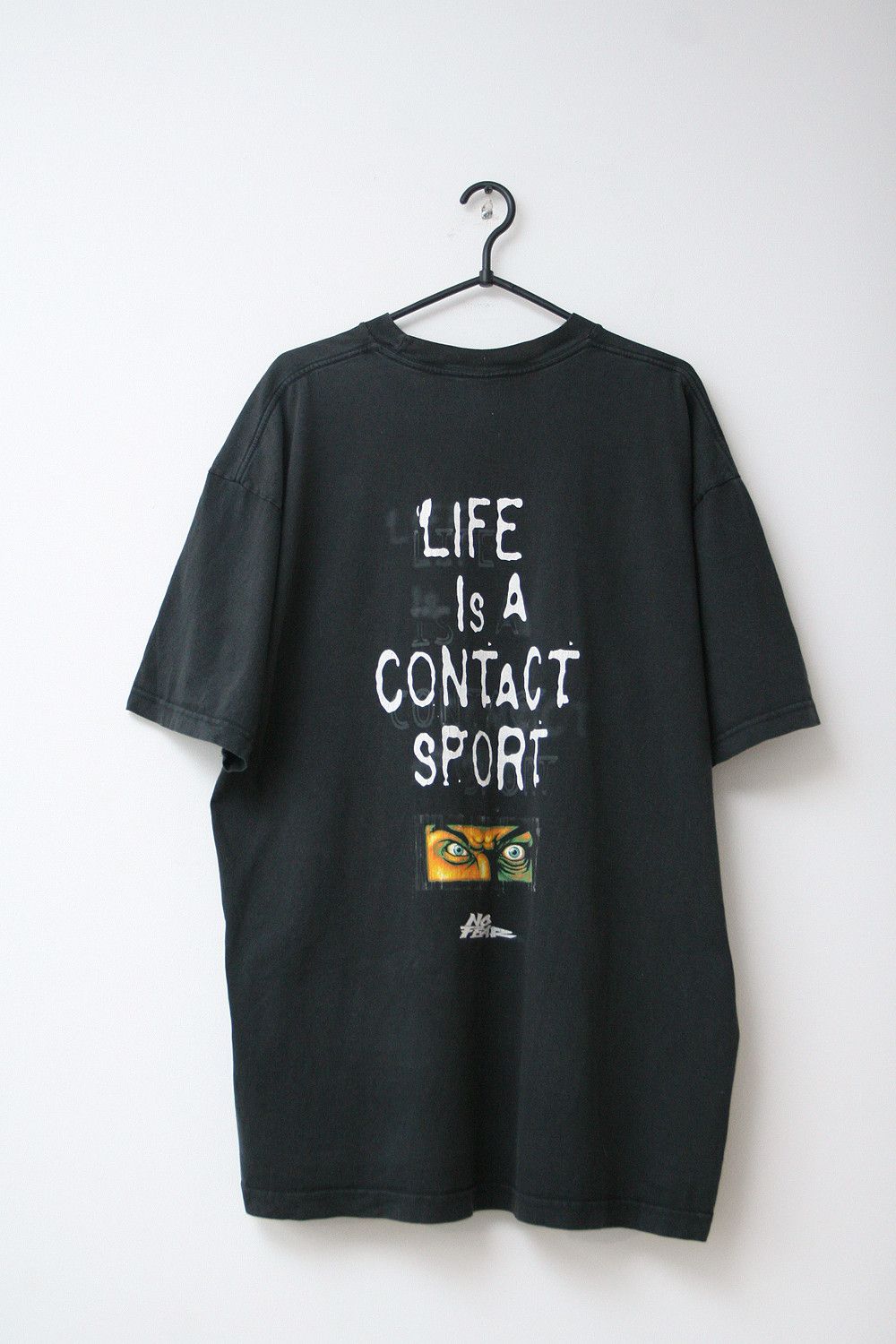 No Fear Vintage 90s No Fear Life is a contact sport Faded T Shirt Size US XL / EU 56 / 4 - 5 Thumbnail