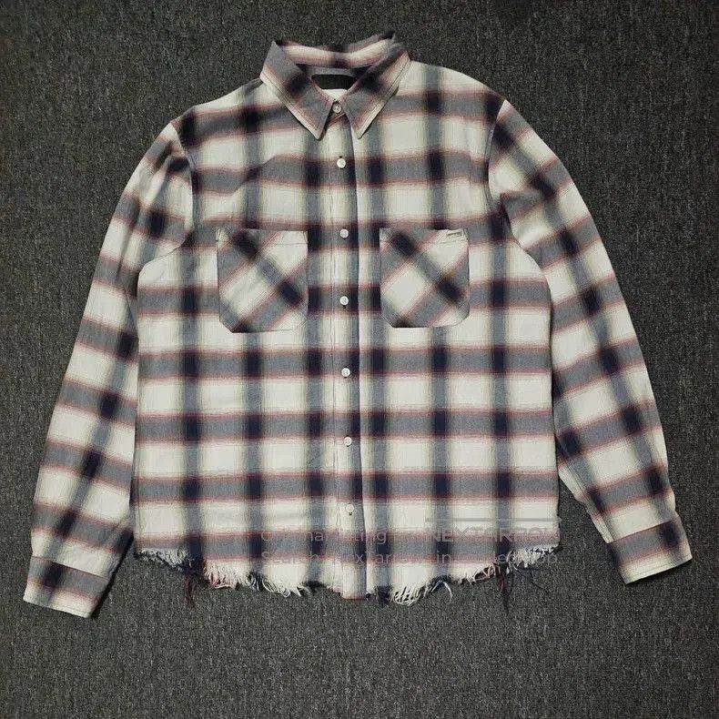 Amiri Amiri Plaid Shirt with Fringe Hem. Size US M / EU 48-50 / 2 - 1 Thumbnail