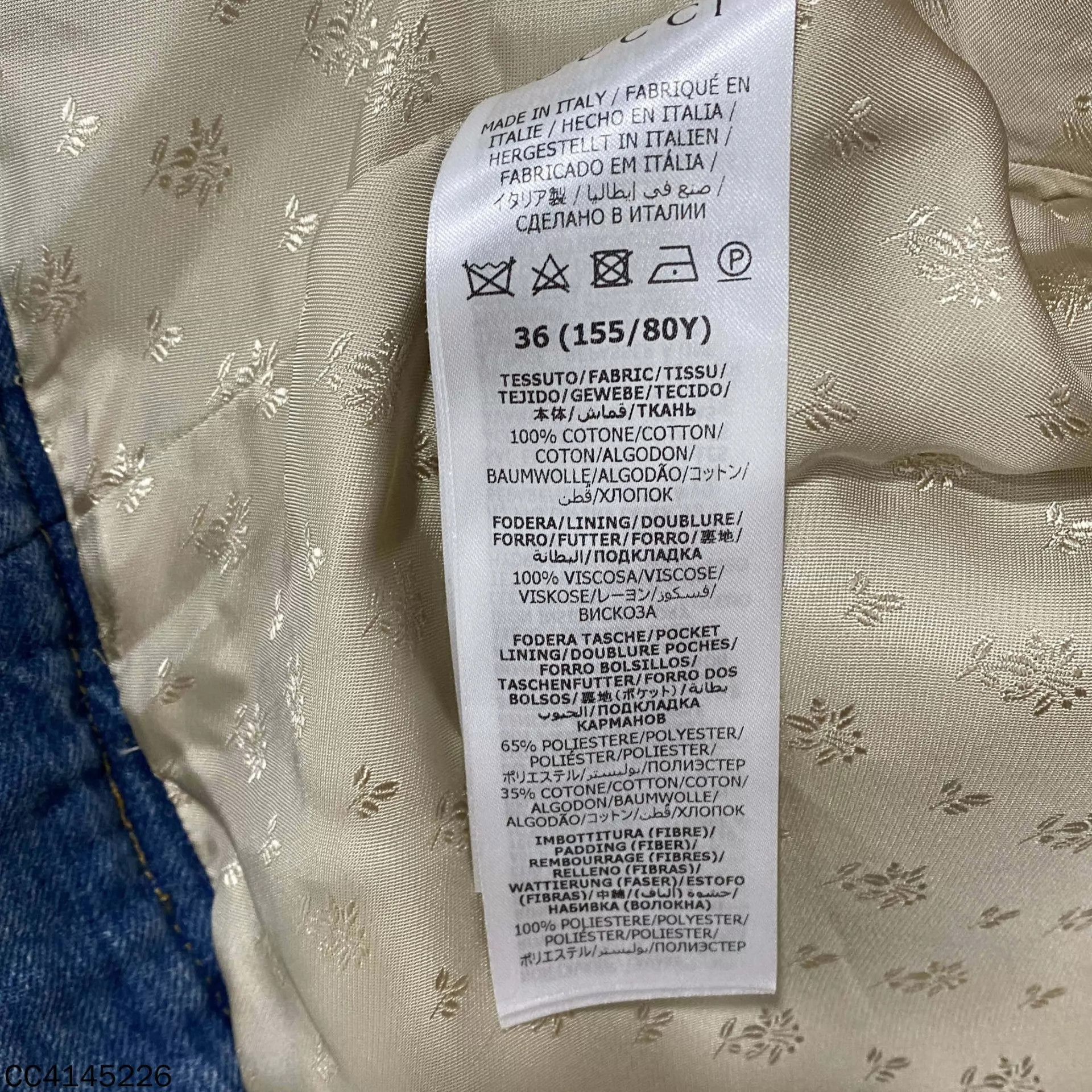 Gucci Gucci Gold Button Washed Thick Denim Jacket 36 Size XS / US 0-2 / IT 36-38 - 5 Thumbnail