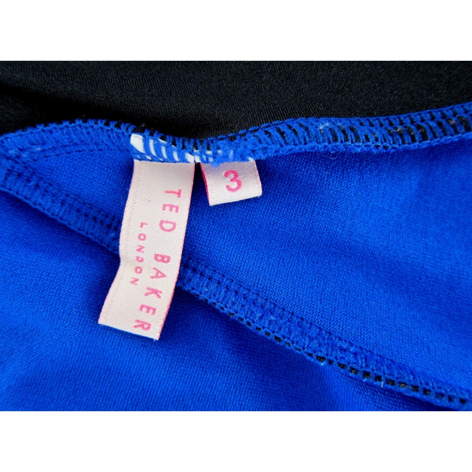 Ted Baker Ted Baker London 'Ralinda' Halter One-Piece Swimsuit Blue size 8 Women Beach Slimming Adjustable Removable Pads Strap 80% polyamide 20% spandex Size ONE SIZE - 3 Thumbnail