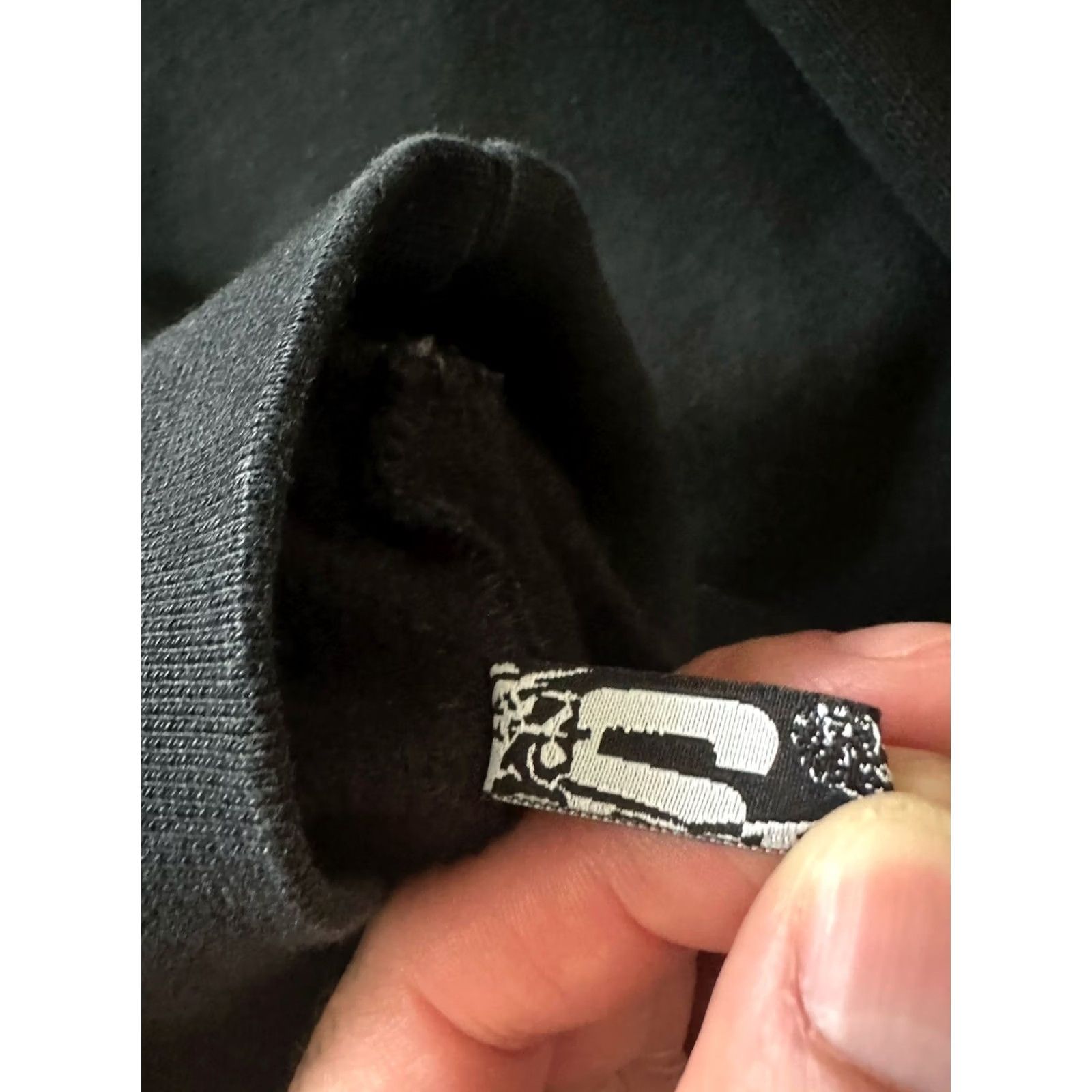 Pinko Sp5der Hoodie Black V2 Size Large Pullover Cotton Fleece Long Sleeve Mens Regular 22.5” Chest 27” Length Black Size US L / EU 52-54 / 3 - 8 Thumbnail