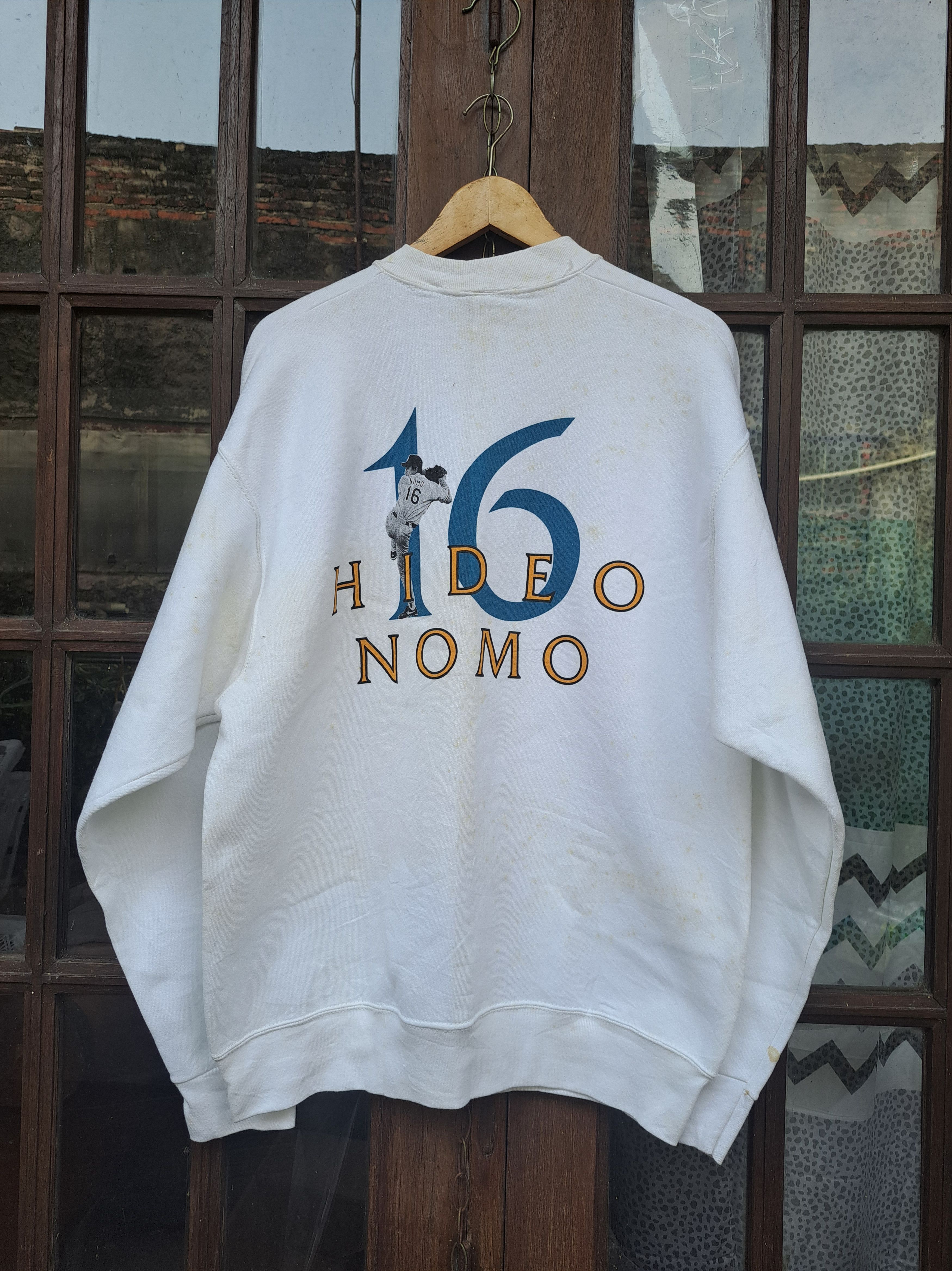 MLB × Vintage NOS 1995 Vintage LA Dodgers Hideo Nomo Sweatshirt Mens Large Size US L / EU 52-54 / 3 - 1 Thumbnail