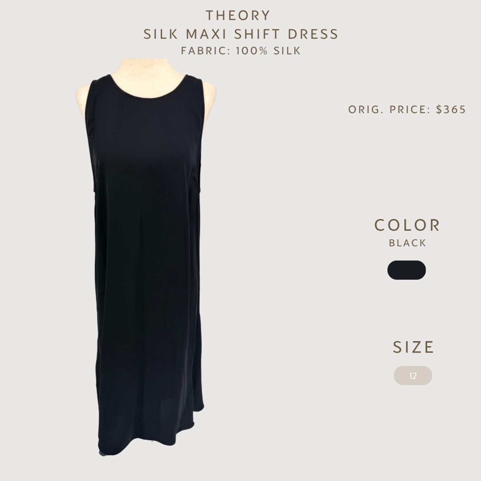 Theory Theory Silk Maxi Tank Dress Black Size 12 Size XL / US 12-14 / IT 48-50 - 2 Thumbnail