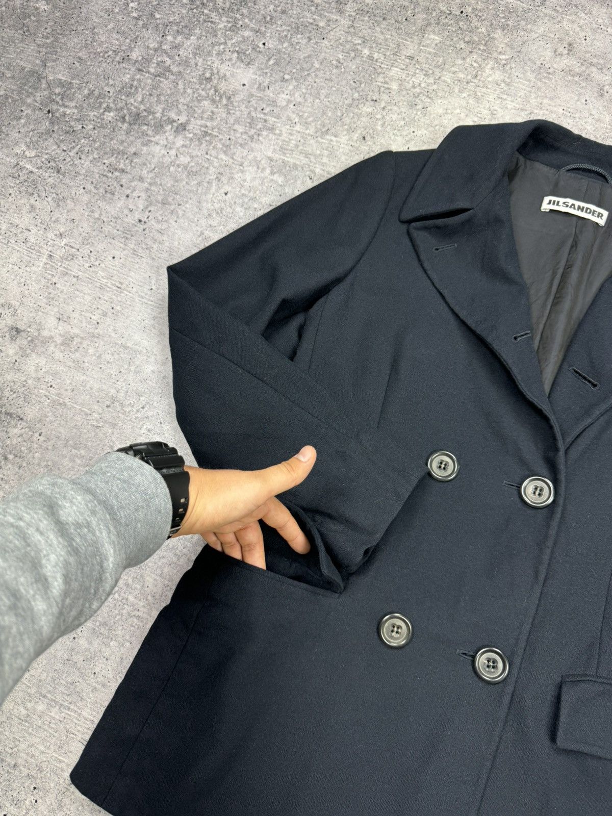 Jil Sander Vintage Jil Sander Lambswool Women Double-Breasted Blazer Size XS / US 0-2 / IT 36-38 - 7 Thumbnail