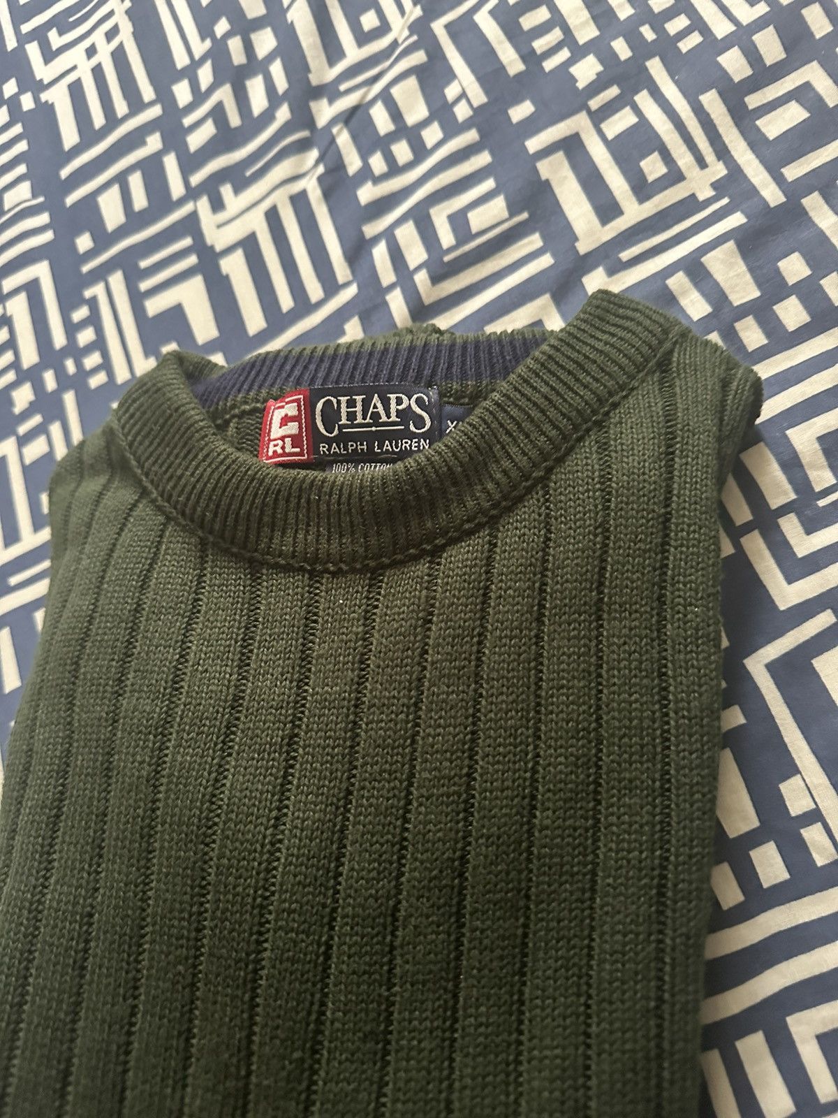 Chaps Ralph Lauren × Vintage Vintage CHAPS RALPH LAUREN burgundy ribbed knit jumper Size US XL / EU 56 / 4 - 5 Thumbnail