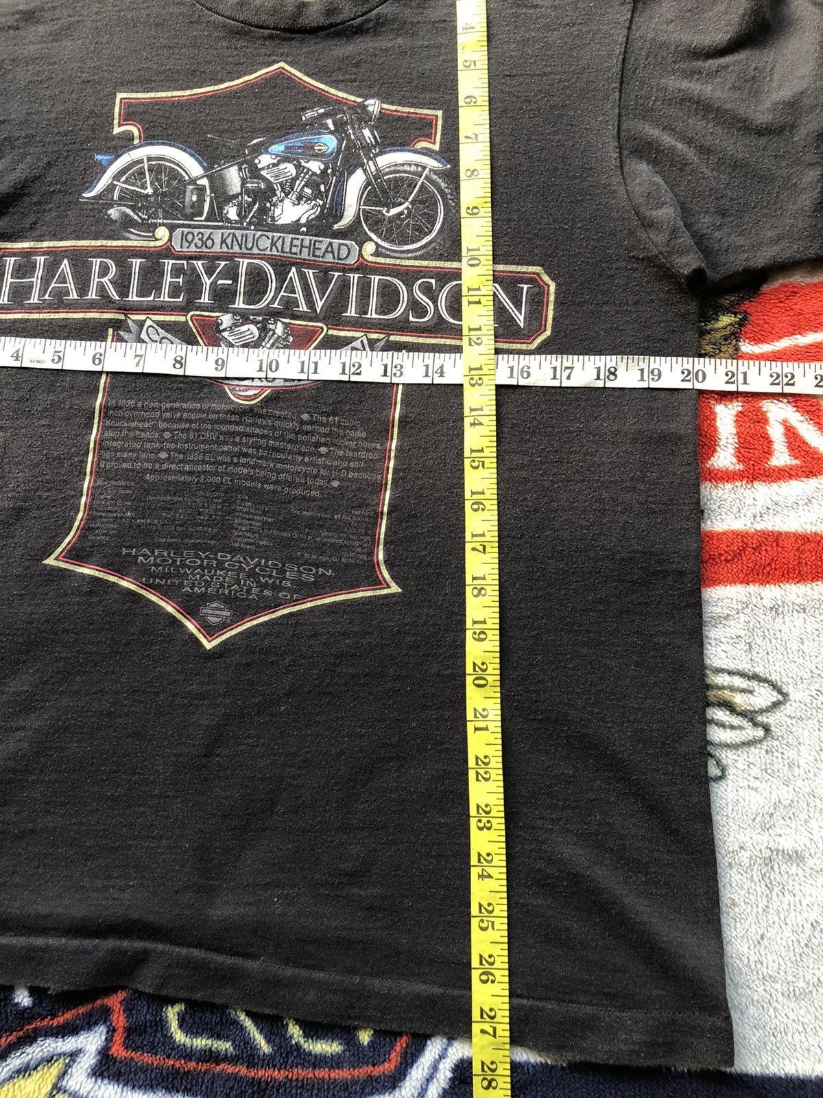 Harley Davidson Vintage 90’s Harley Davidson Knucklehead Rare Shirt Tee Size US M / EU 48-50 / 2 - 13 Thumbnail