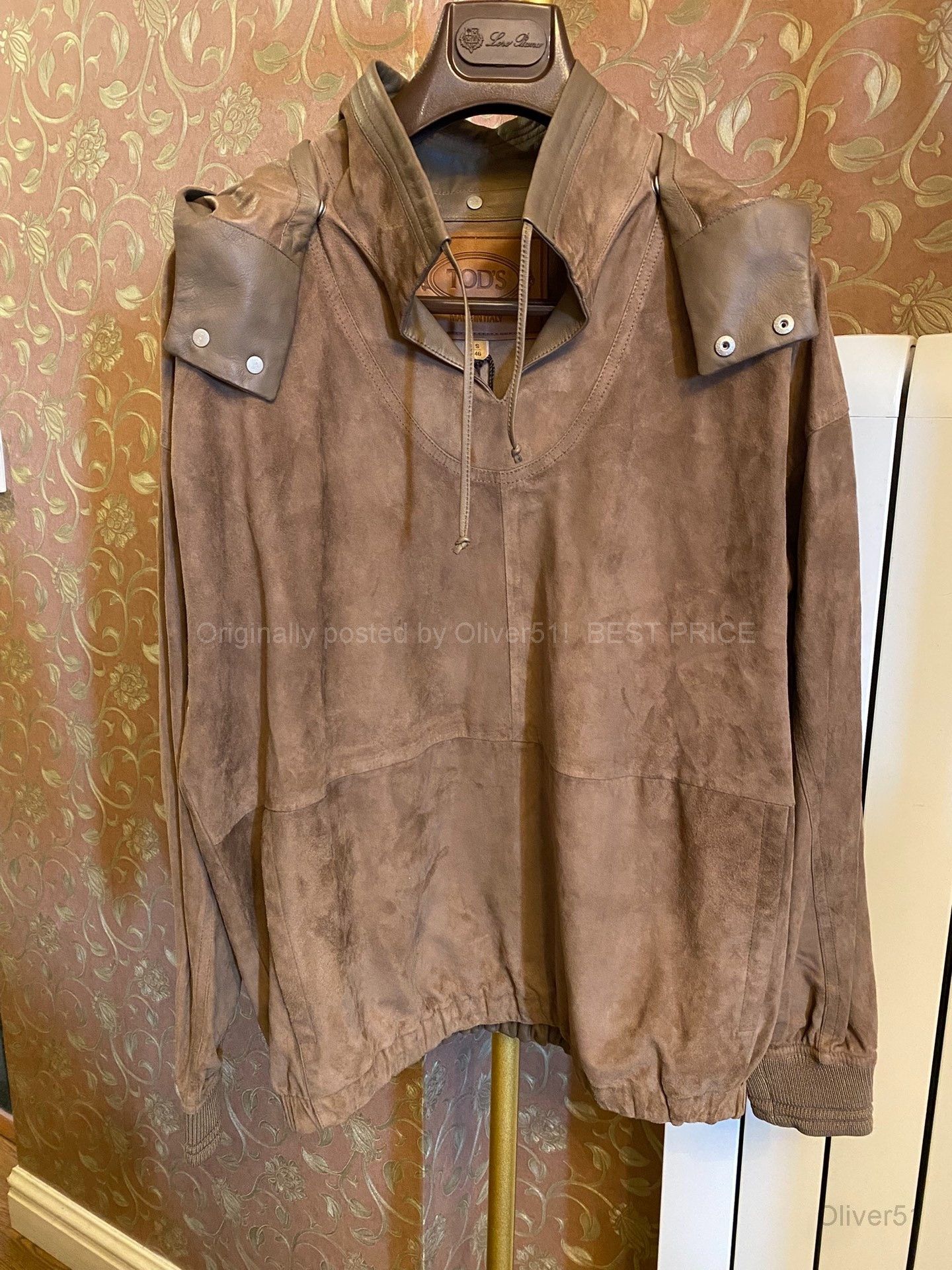 Tod's Tods Hooded Leather Sweatshirt Style Jacket BFAJIJK413 | Grailed