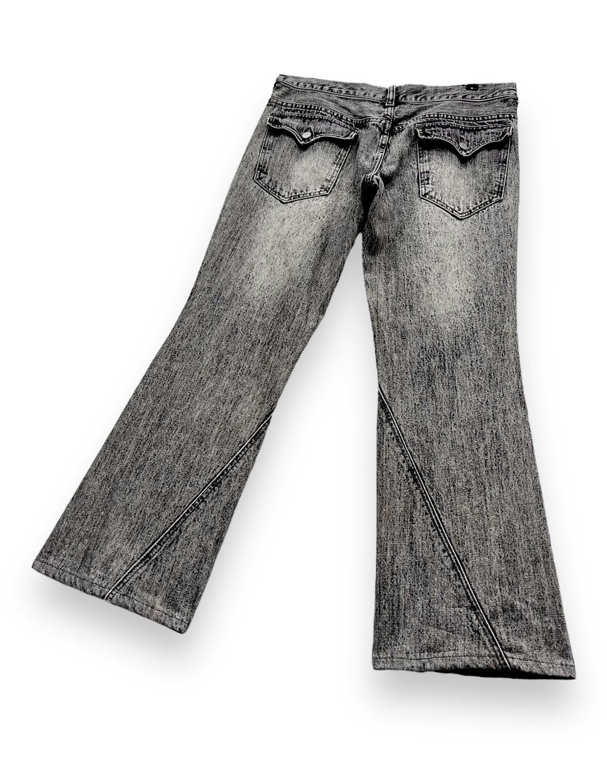 Seditionaries 🔥FYE🔥Vintage DAILY NEWS Retro Punk Acid Wash Denim FLARED Size US 34 / EU 50 - 7 Thumbnail