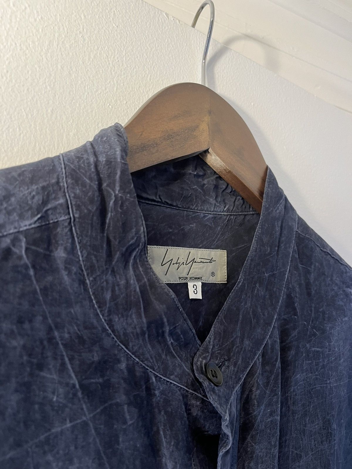 Yohji Yamamoto Yohji Yamamoto pour homme 20AW wrinkle processed dye shirt Size US L / EU 52-54 / 3 - 1 Thumbnail