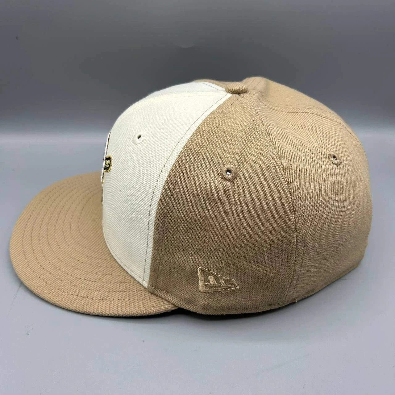 New Era Pittsburgh Pirates Hat Men 7 3/8 Beige White MLB Fitted Cap Size ONE SIZE - 6 Thumbnail