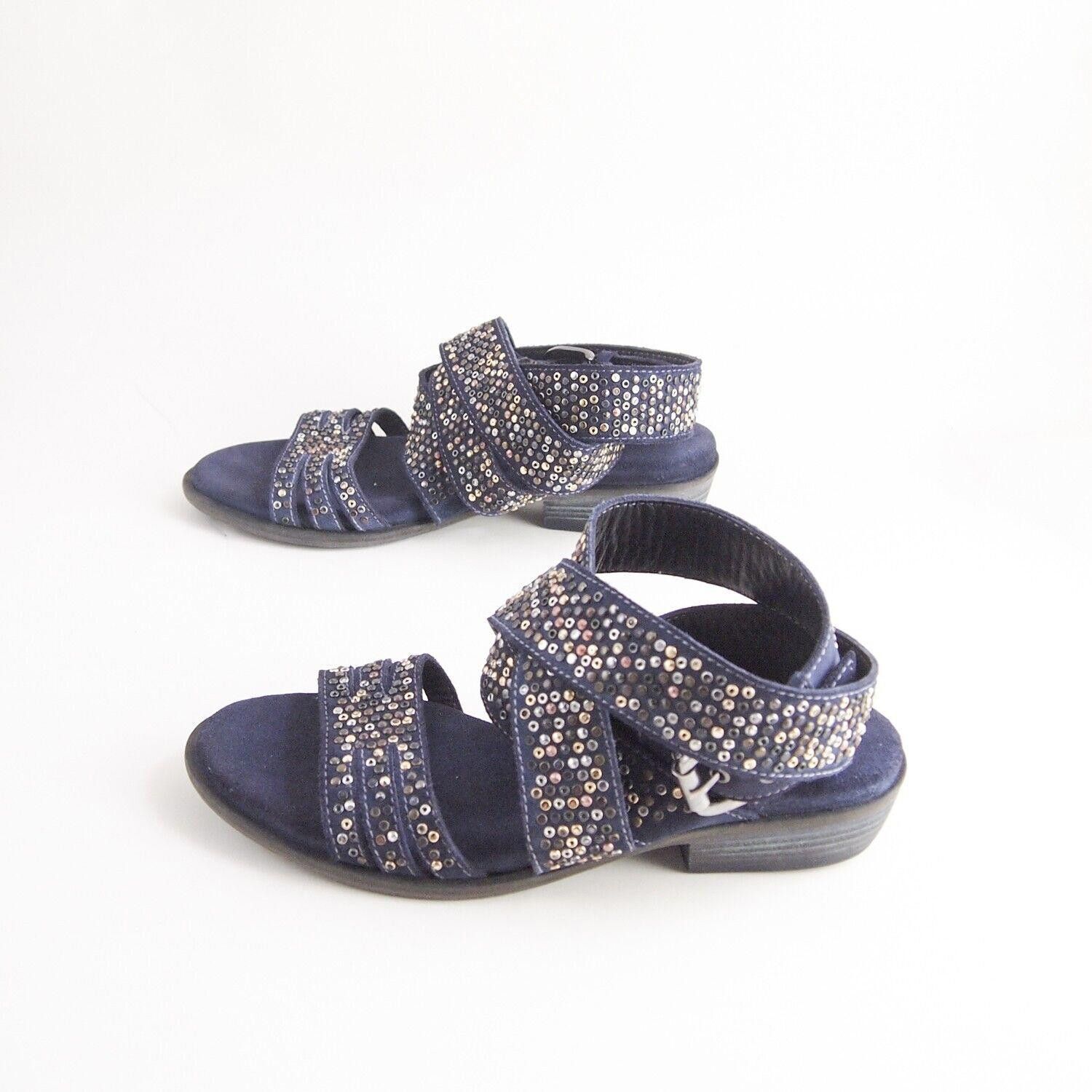 Designer Bryan Blake Strappy Sandals Blue Studded Suede US 8 EU 38 Size US 8 / IT 38 - 2 Thumbnail
